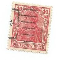 Briefmarke Deutsches Reich 1915 - 40 Pfennig - Michel Nr. 90 II - Kriegsdruck