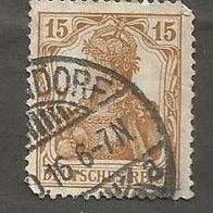 Briefmarke Deutsches Reich 1916 - 15 Pfennig - Michel Nr. 100 - Kriegsdruck