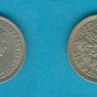 Großbritannien 6 Pence 1953