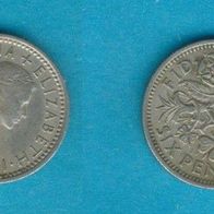 Großbritannien 6 Pence 1956
