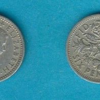 Großbritannien 6 Pence 1960