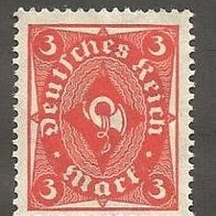 Briefmarke Deutsches Reich 1921 - 3 Mark - Michel Nr. 192 - ungestempelt