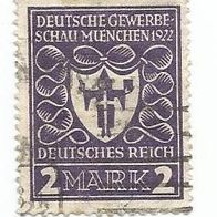 Briefmarke Deutsches Reich 1922 - 2 Mark - Michel Nr. 200