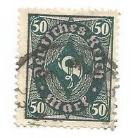 Briefmarke Deutsches Reich 1922 - 50 Mark - Michel Nr. 209 P