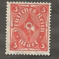 Briefmarke Deutsches Reich 1922 - 3 Mark - Michel Nr. 225 - ungestempelt