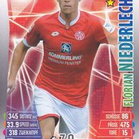 FSV Mainz 05 Topps Trading Card 2015 Florian Niederlechner Nr.232