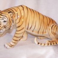 Sitzendorf Porzellan Figur - " Tiger ", um 1950