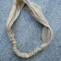 Haarband in beige mit goldenem Lurexfaden