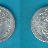 Kongo Leopoldville. 10 Francs 1965 Al Löwenkopf