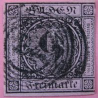 Baden - 9 Kreuzer - 1851 - Michel Nr. 4 - gestempelt