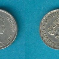 Mauritius 1/4 Rupee 1964 Auflage nur 400 000 Stück