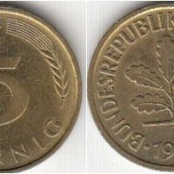 Bund 5 Pfennig 1991A (m140)