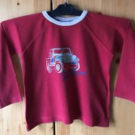 rot/ beiges Sweatshirt Gr. 98/104 (3130)