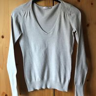 beigemelierter Strickpullover Gr. S (4552)