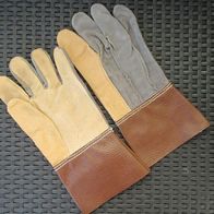 NEU: Arbeitshandschuhe Gr.10 Leder Schutzhandschuhe unisex Stulpen Kunstleder