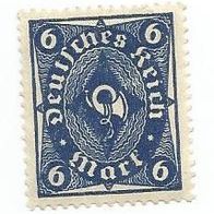 Briefmarke Deutsches Reich 1922 - 6 Mark - Michel Nr. 228 W - ungestempelt