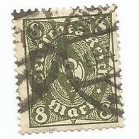 Briefmarke Deutsches Reich 1922 - 8 Mark - Michel Nr. 229 P
