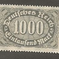 Briefmarke Deutsches Reich 1923 - 1000 Mark - Michel Nr. 252 - ungestepelt