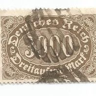 Briefmarke Deutsches Reich 1923 - 3000 Mark - Michel Nr. 254
