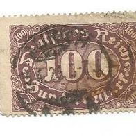 Briefmarke Deutsches Reich 1923 - 100 Mark - Michel Nr. 247 - Druckfehler