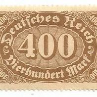 Briefmarke Deutsches Reich 1923 - 400 Mark - Michel Nr. 250 - ungestempelt