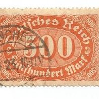 Briefmarke Deutsches Reich 1923 - 500 Mark - Michel Nr. 251