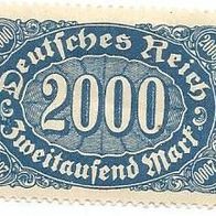 Briefmarke Deutsches Reich 1923 - 2000 Mark - Michel Nr. 253 - ungestepelt