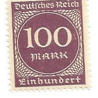 Briefmarke Deutsches Reich 1923 - 100 Mark - Michel Nr. 268 - ungestempelt