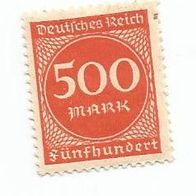 Briefmarke Deutsches Reich 1923 - 500 Mark - Michel Nr. 272 - ungestempelt