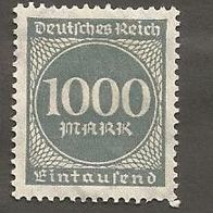 Briefmarke Deutsches Reich 1923 - 1000 Mark - Michel Nr. 273 - ungestempelt