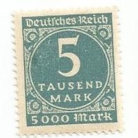 Briefmarke Deutsches Reich 1923 - 5000 Mark - Michel Nr. 274 - ungestempelt