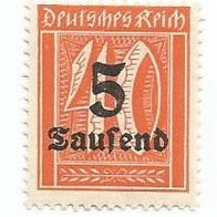 Briefmarke Deutsches Reich 1923 - 5000 Mark - Michel Nr. 277 - ungestempelt