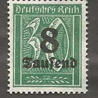 Briefmarke Deutsches Reich 1923 - 8000 Mark - Michel Nr. 278 - ungestempelt