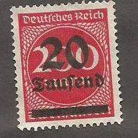 Briefmarke Deutsches Reich 1923 - 20000 Mark - Michel Nr. 282 I - ungestepelt