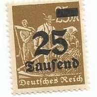 Briefmarke Deutsches Reich 1923 - 25000 Mark - Michel Nr. 283 - ungestepelt
