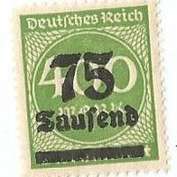 Briefmarke Deutsches Reich 1923 - 75000 Mark - Michel Nr. 287 - ungestempelt