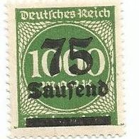 Briefmarke Deutsches Reich 1923 - 75000 Mark - Michel Nr. 288 - ungestempelt
