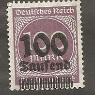 Briefmarke Deutsches Reich 1923 - 100000 Mark - Michel Nr. 289 - ungestempelt