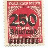 Briefmarke Deutsches Reich 1923 - 250000 Mark - Michel Nr. 292 - ungestempelt