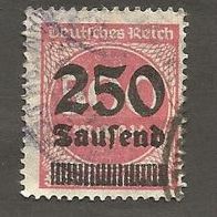 Briefmarke Deutsches Reich 1923 - 250000 Mark - Michel Nr. 296