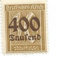 Briefmarke Deutsches Reich 1923 - 400000 Mark - Michel Nr. 300 - ungestempelt