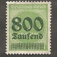 Briefmarke Deutsches Reich 1923 - 800000 Mark - Michel Nr. 306 A - ungestempelt