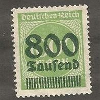 Briefmarke Deutsches Reich 1923 - 800000 Mark - Michel Nr. 308 A - ungestempelt