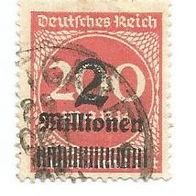 Briefmarke Deutsches Reich 1923 - 2 Milionen Mark - Michel Nr. 309 W