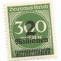 Briefmarke Deutsches Reich 1923 - 2 Milionen Mark - Michel Nr. 310 A ungestempelt