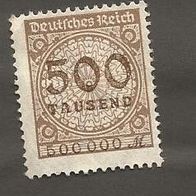 Briefmarke Deutsches Reich 1923 - 500000 Mark - Michel Nr. 313 A