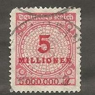 Briefmarke Deutsches Reich 1923 - 5 Millionen Mark - Michel Nr. 317 A