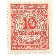 Briefmarke Deutsches Reich 1923 - 10 Millionen Mark - Michel Nr. 318 A - ungestempelt