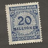 Briefmarke Deutsches Reich 1923 - 20 Millionen Mark - Michel Nr. 319 A - ungestempelt
