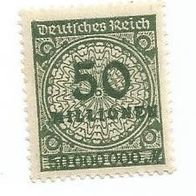 Briefmarke Deutsches Reich 1923 - 50 Millionen Mark - Michel Nr. 321 B - ungestempelt